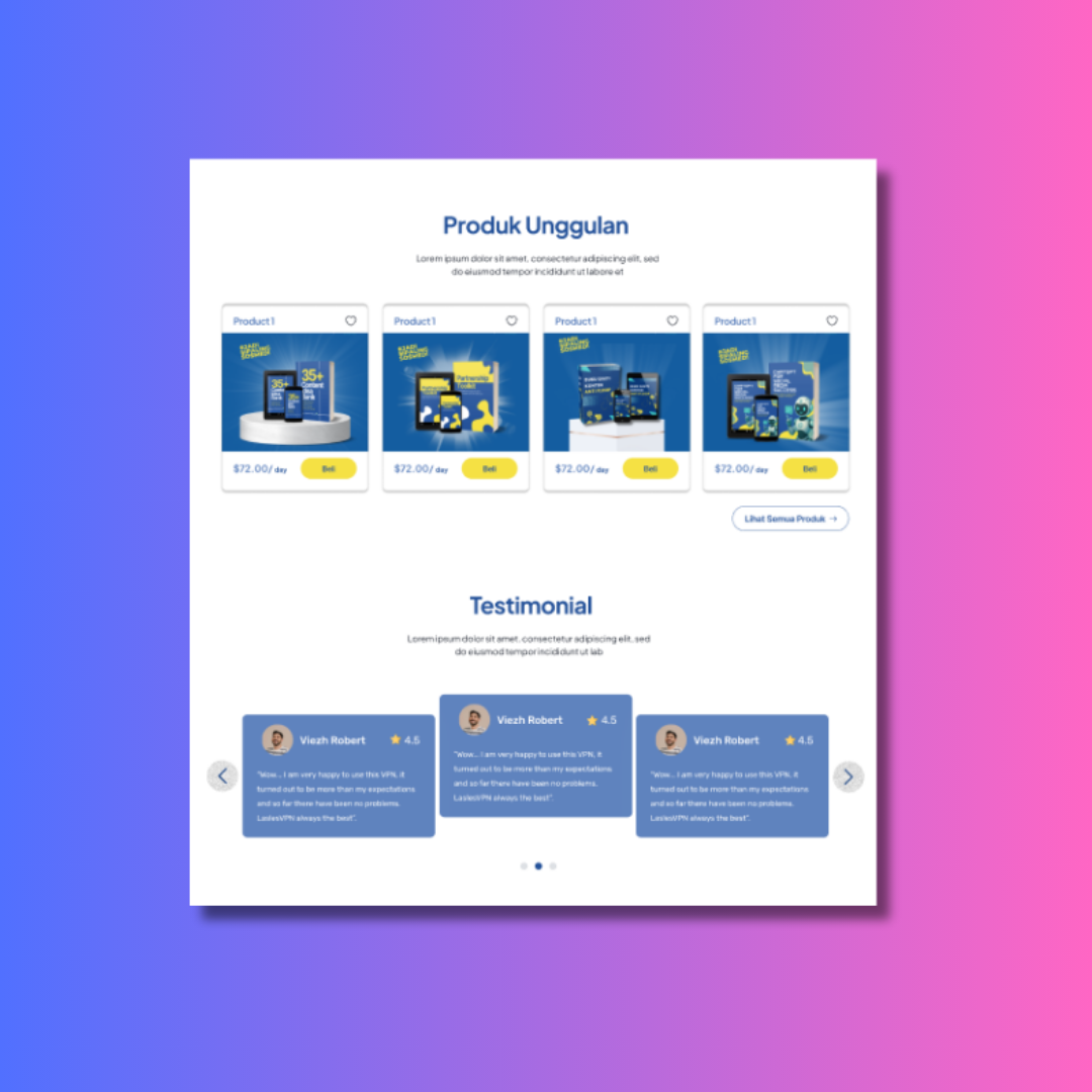 Screenshot proyek Web Catalog belajarsosmed.com (UI/UX)