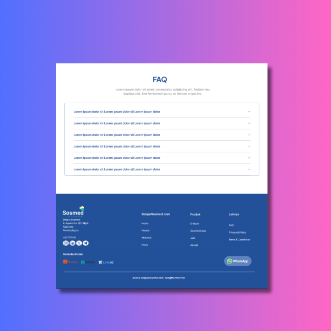 Screenshot proyek Web Catalog belajarsosmed.com (UI/UX)