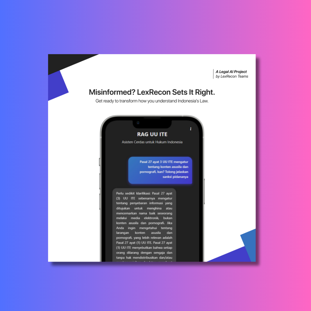 Screenshot proyek AI Legal AI Project by LexRecon Teams